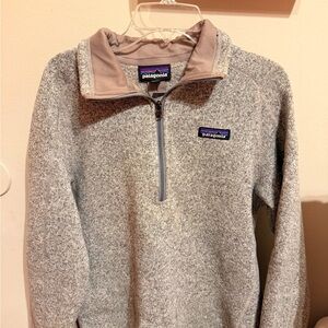 Patagonia Taupe and Gray Fleece Jacket